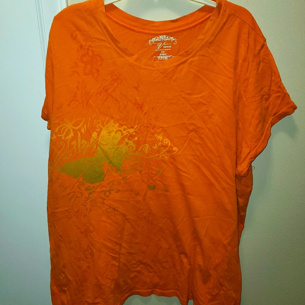 JMS Orange Butterfly Tee